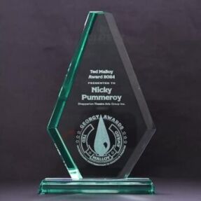 Emerlite Arrowhead Glass Trophy