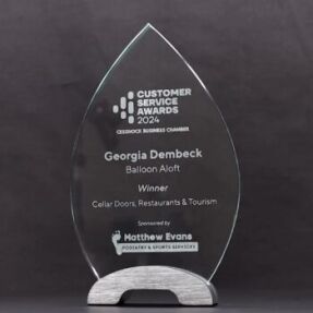 Spectra Flame Glass Trophy