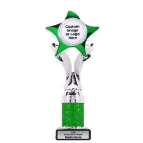Crenelle Silver Green Cup