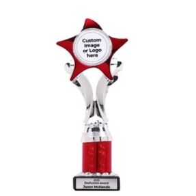 Crenelle Silver Red Cup