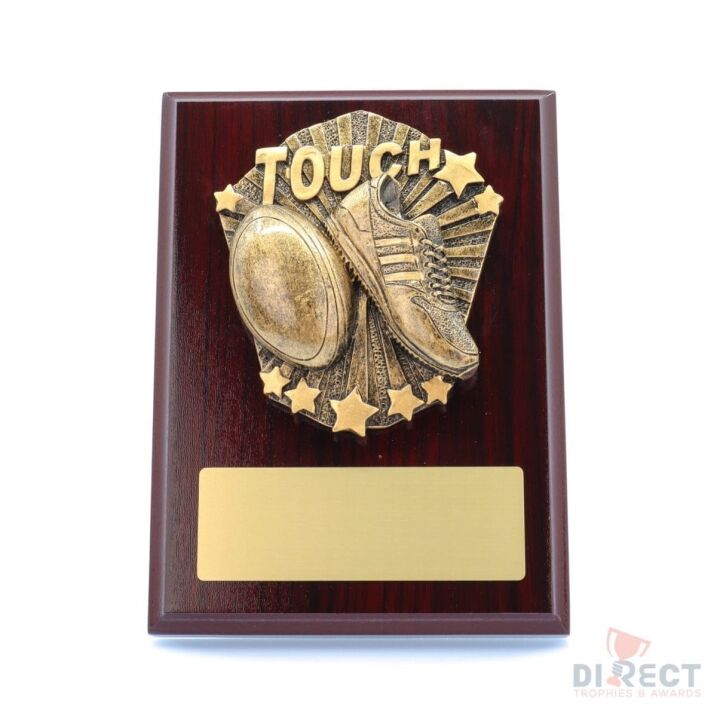 Cosmos Touch Rugby Mahogany Plaque