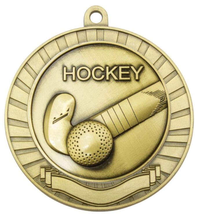 Eco Scroll Hockey Medal