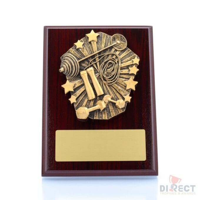 Cosmos Fitness Mahogany Plaque