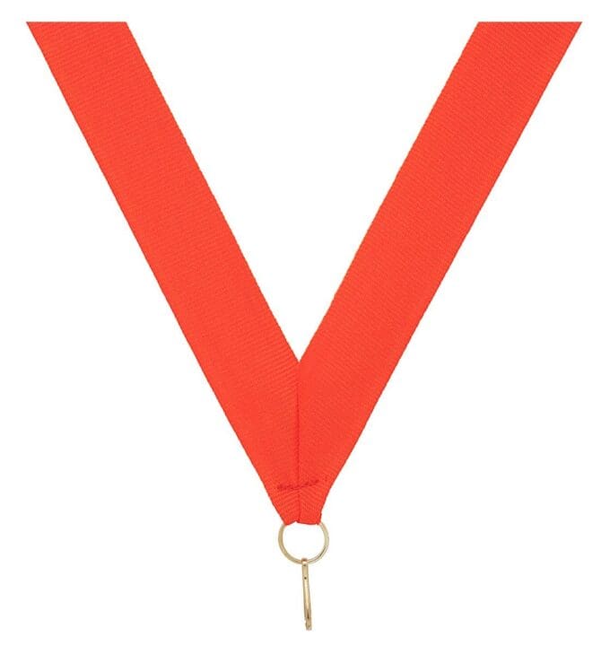 Orange V Neck Ribbon