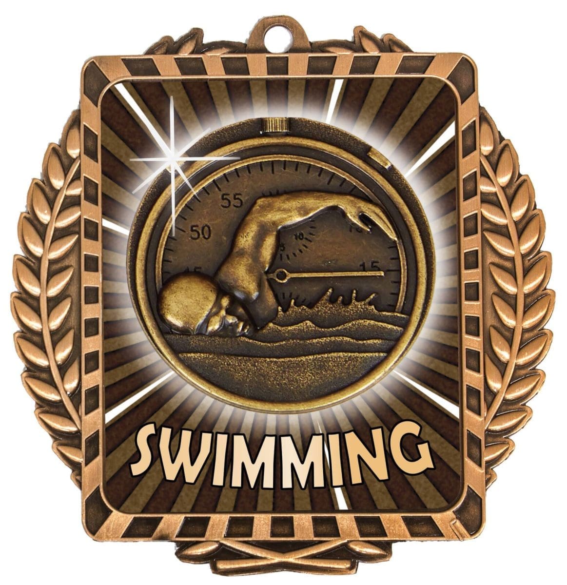 Lynx Wreath Swimming Medal - Image 3