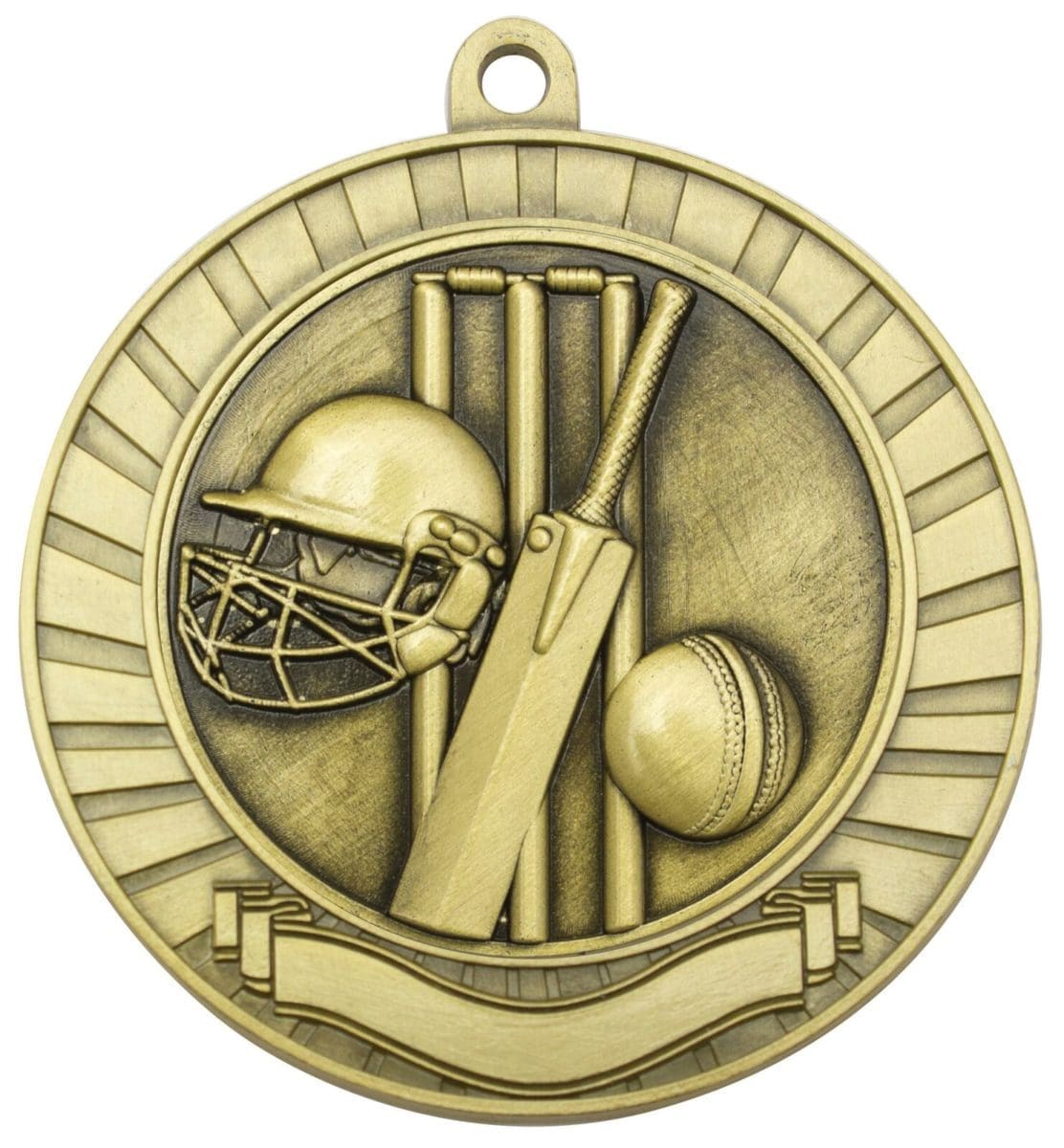 Eco Scroll Cricket Medal