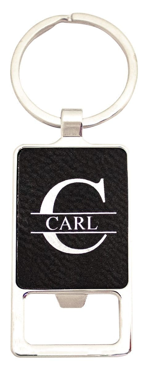 Leatherette Keychain Bottle Opener