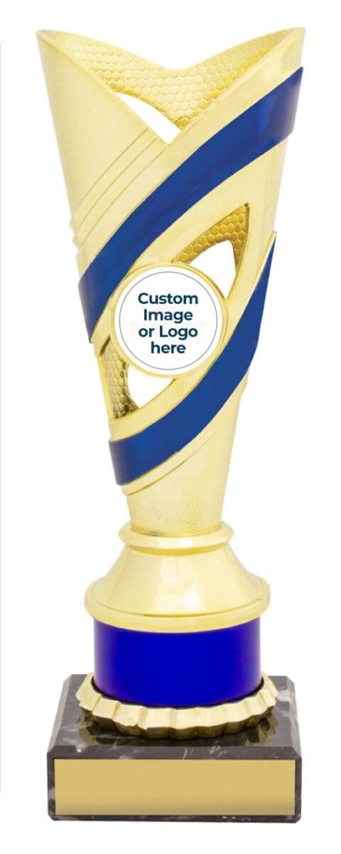 Contour Gold Blue Trophy Cup - Image 2