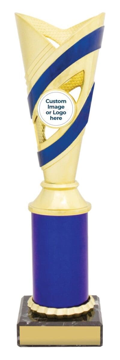 Contour Gold Blue Trophy Cup - Image 4