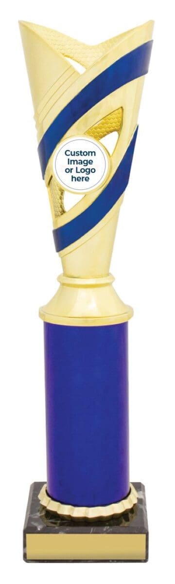 Contour Gold Blue Trophy Cup - Image 5