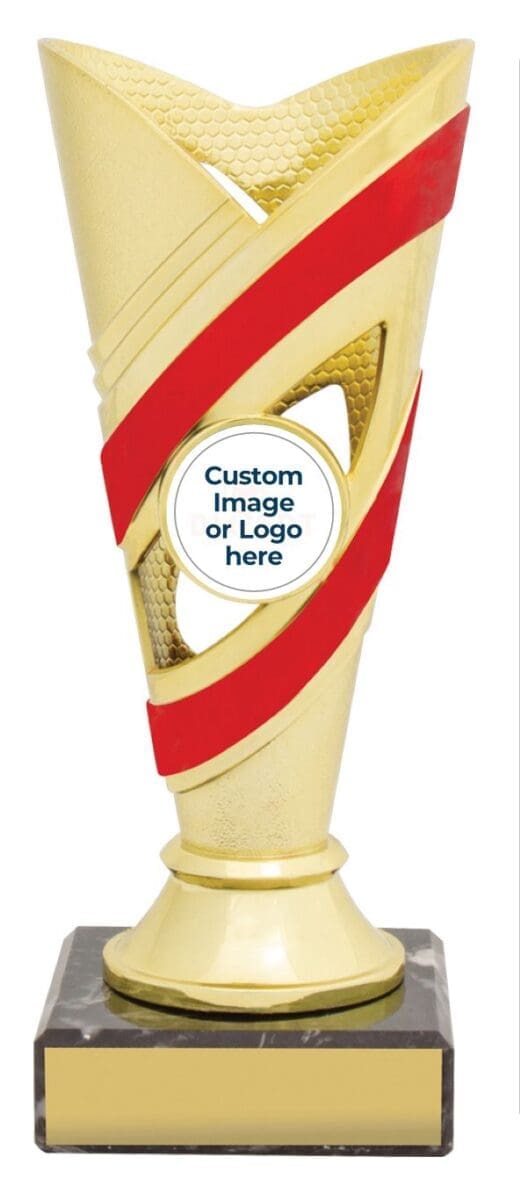 Contour Gold Red Trophy Cup