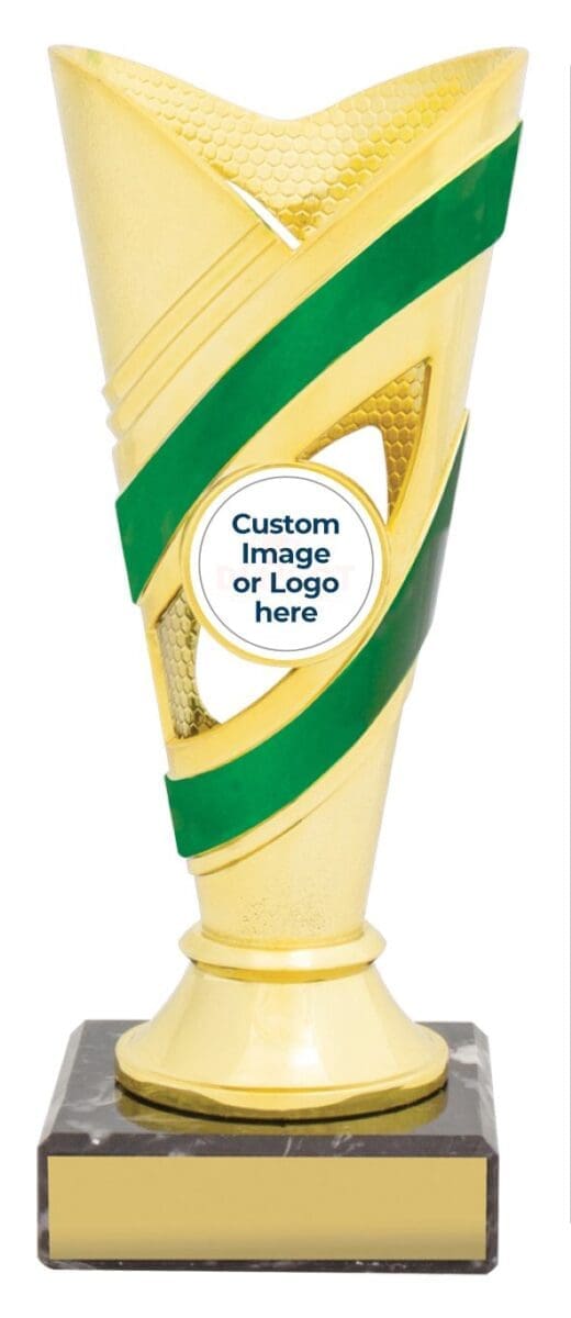 Contour Gold Green Trophy Cup