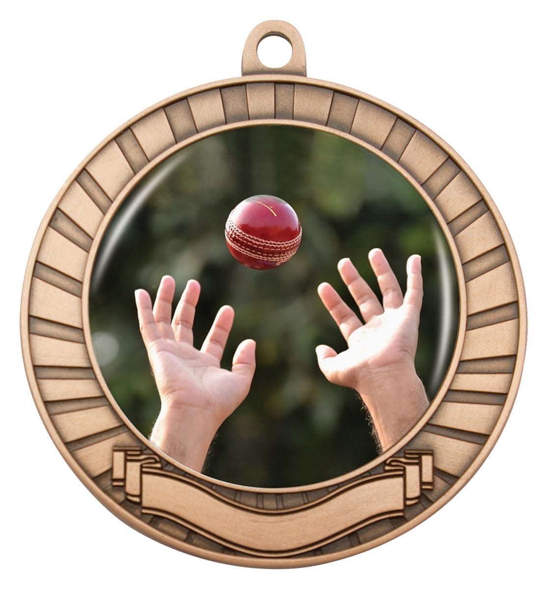 Eco Scroll Cricket Fielding Medal - Image 5