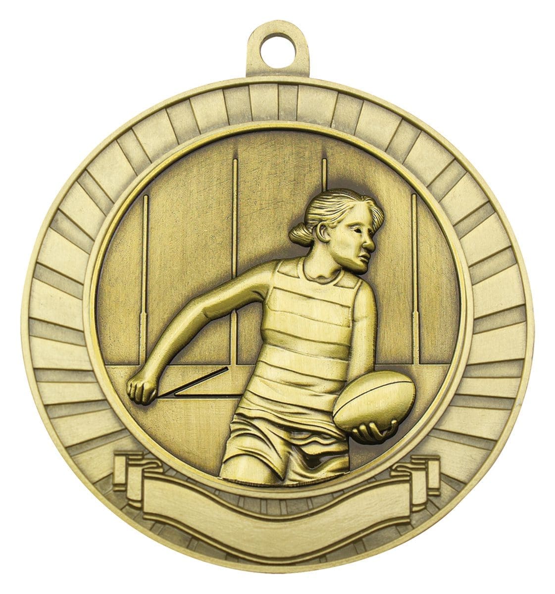 Eco Scroll Aussie Rules Female Medal