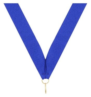 Blue V Neck Ribbon