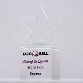 Crystal Mini Star Colour Trophy