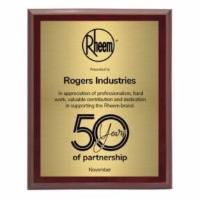 Super Gloss Rosewood Gold Plaque