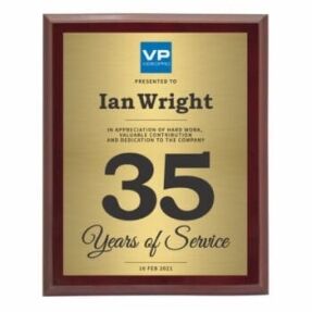 Super Gloss Rosewood Gold Full Colour Plaque
