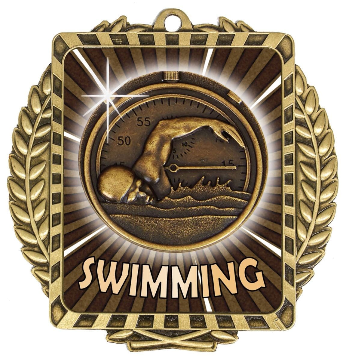 Lynx Wreath Swimming Medal