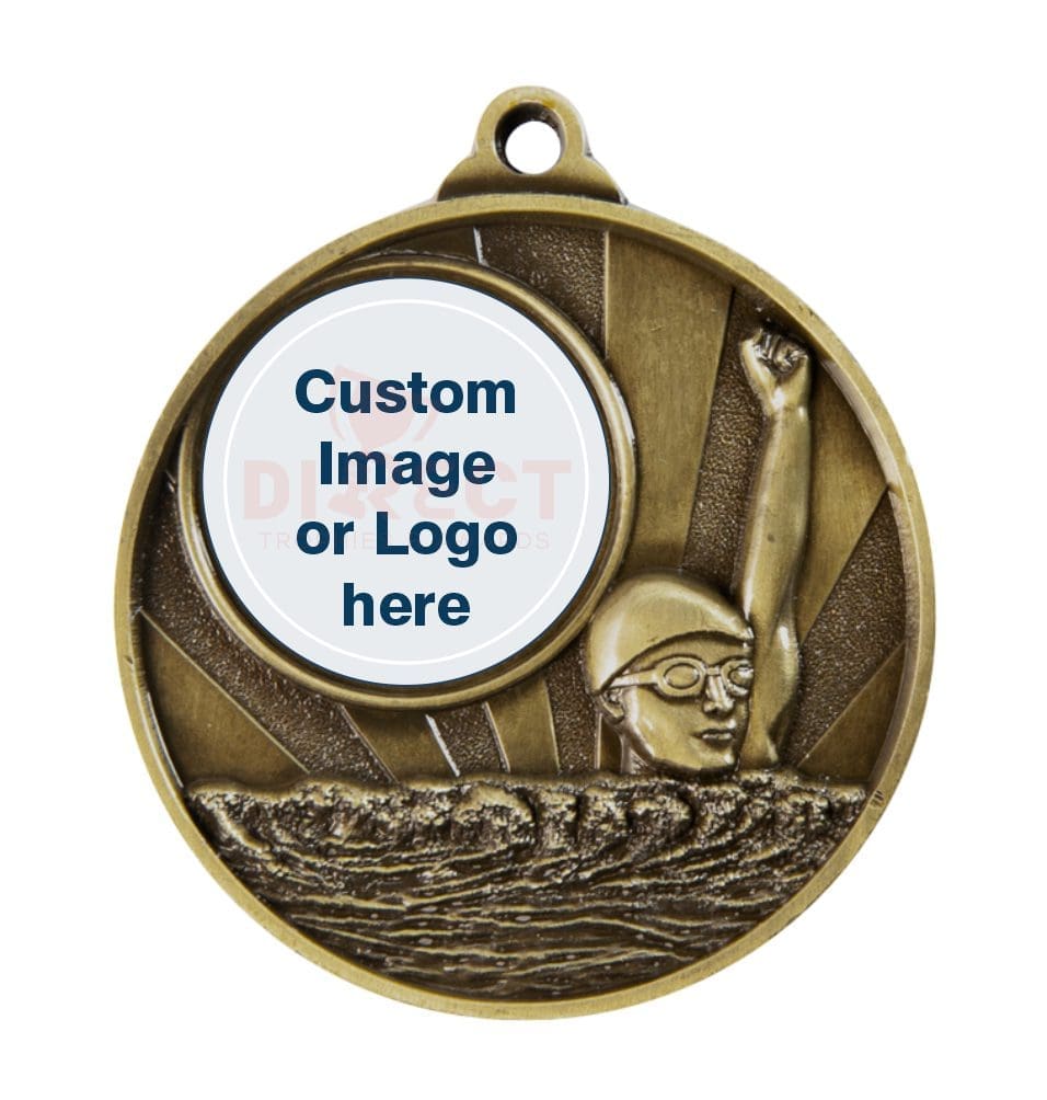 Sunrise Logo Swimming Medal