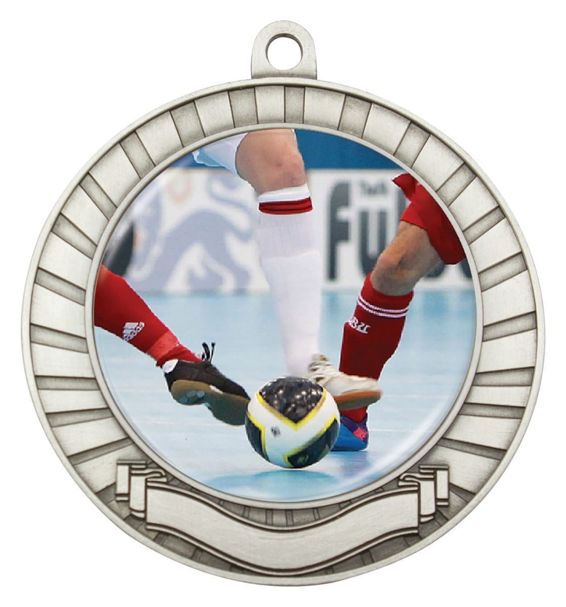 Eco Scroll Indoor Futsal Medal - Image 3