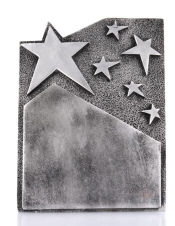 Star Cross Plaque Silver 195mm