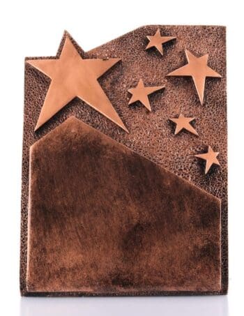 Star Cross Plaque Bronze 195mm