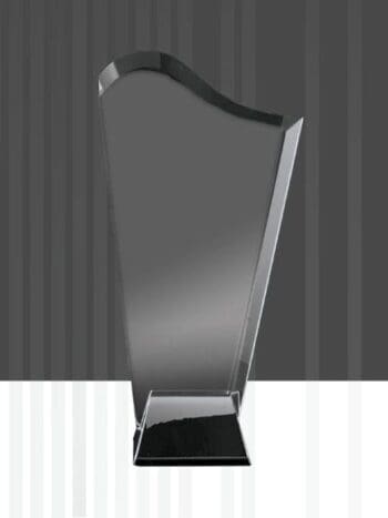Silver Ice Wave Glass Trophy