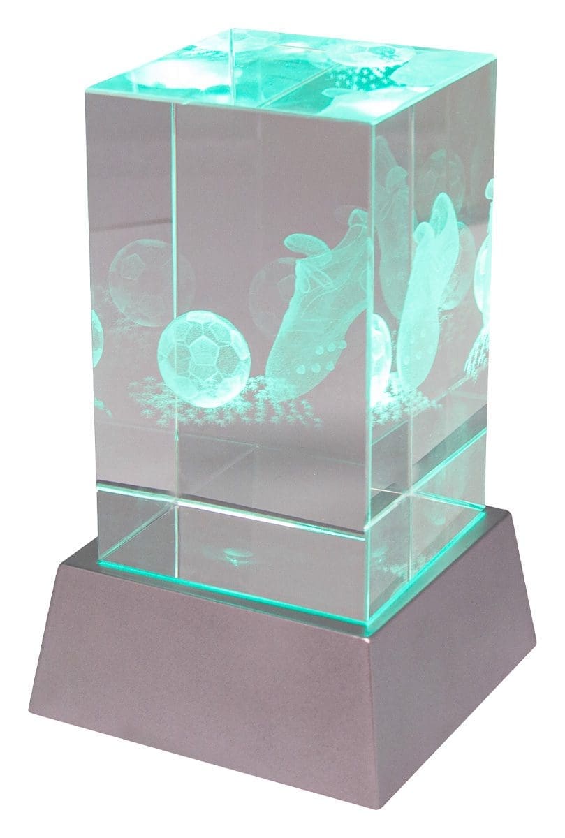 Luminary Football Soccer Crystal Trophy