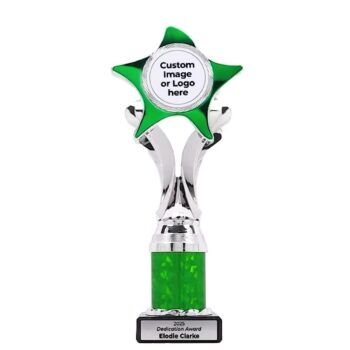 Crenelle Silver Green Cup