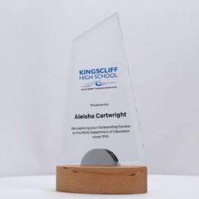 Marita Glass Wood Colour Trophy