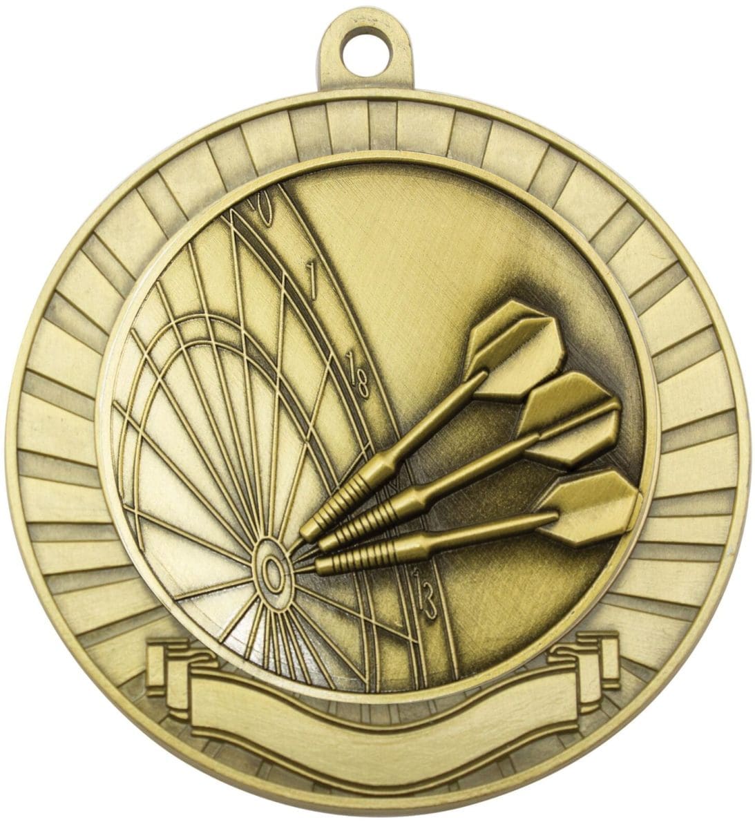 Eco Scroll Darts Medal