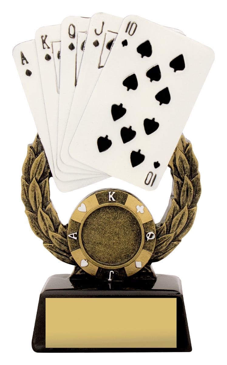 Royal Flush Cards Victory Trophy