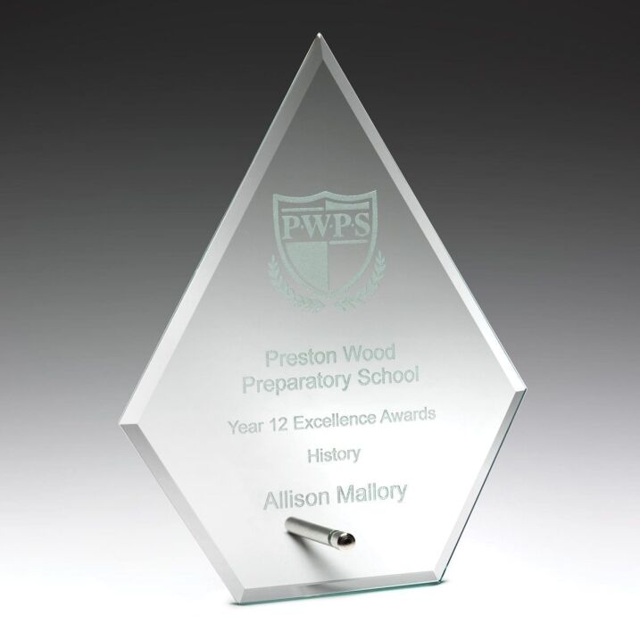 Arrow Glass Plaque Trophy