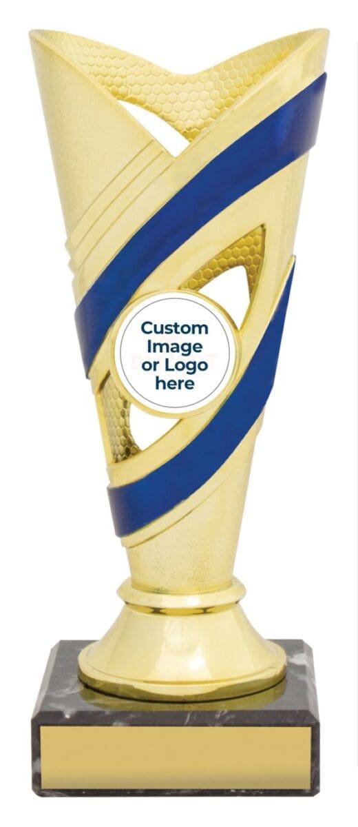 Contour Gold Blue Trophy Cup