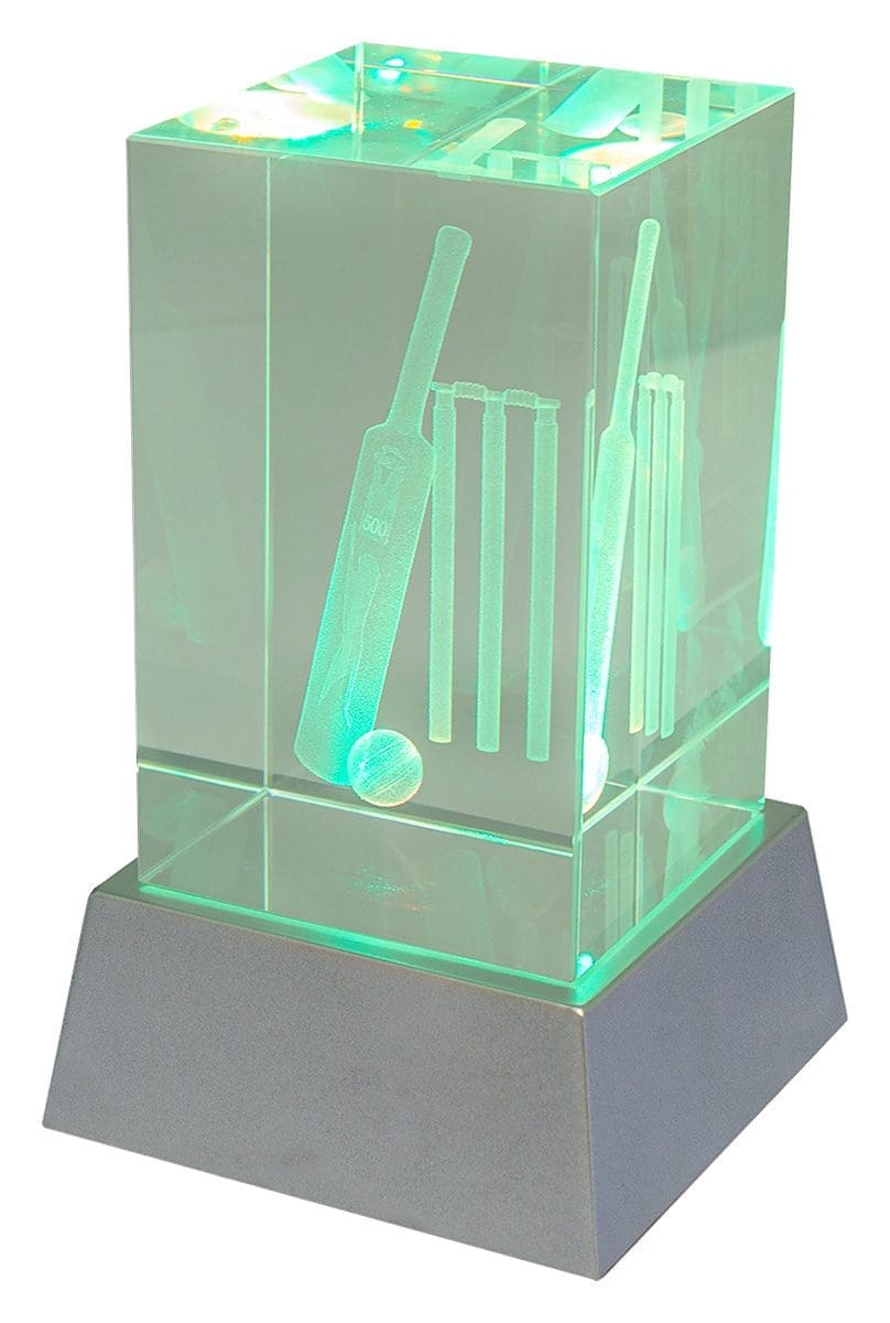 Luminary Cricket Crystal Trophy