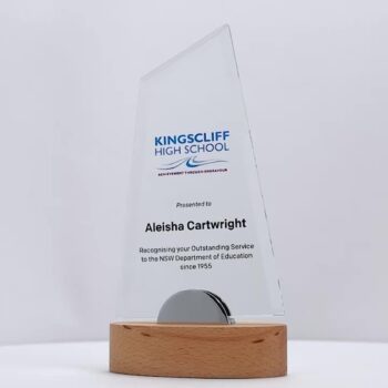 Marita Glass Wood Colour Trophy