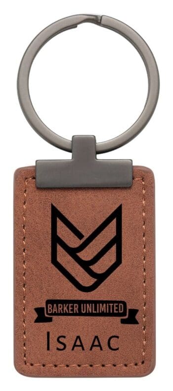 Rawhide Keychain with Metal