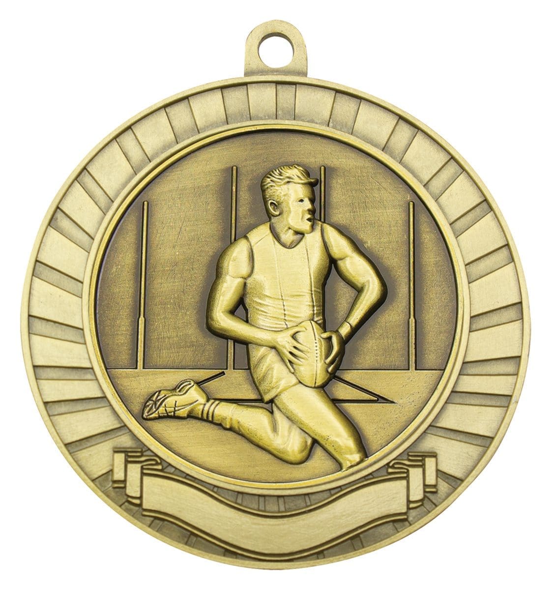 Eco Scroll Aussie Rules Male Medal