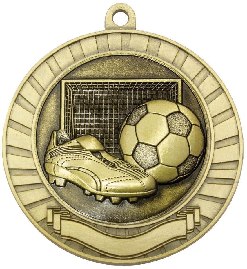Eco Scroll Soccer Medal