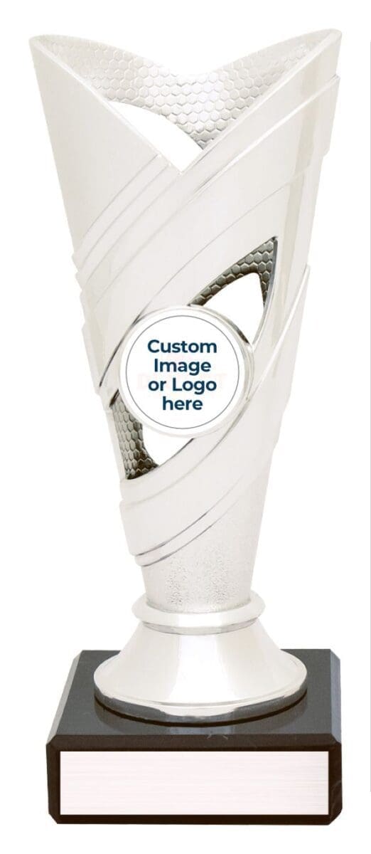 Contour Silver Black Trophy Cup