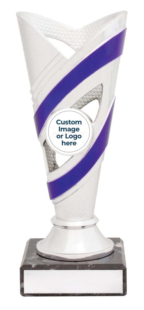 Contour Silver Purple Trophy Cup