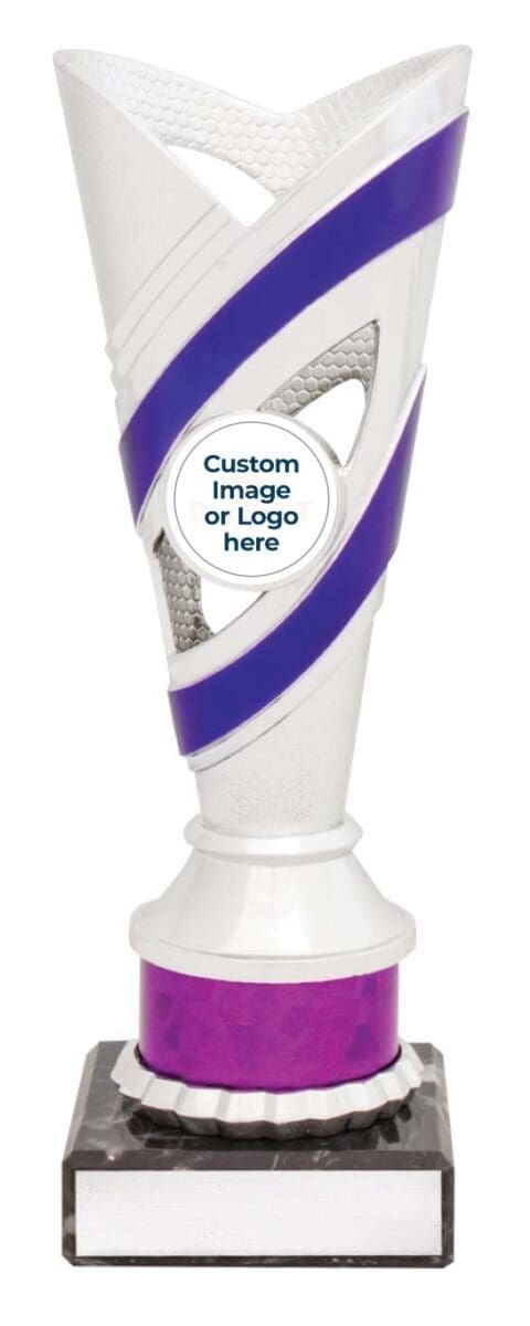 Contour Silver Purple Trophy Cup - Image 2