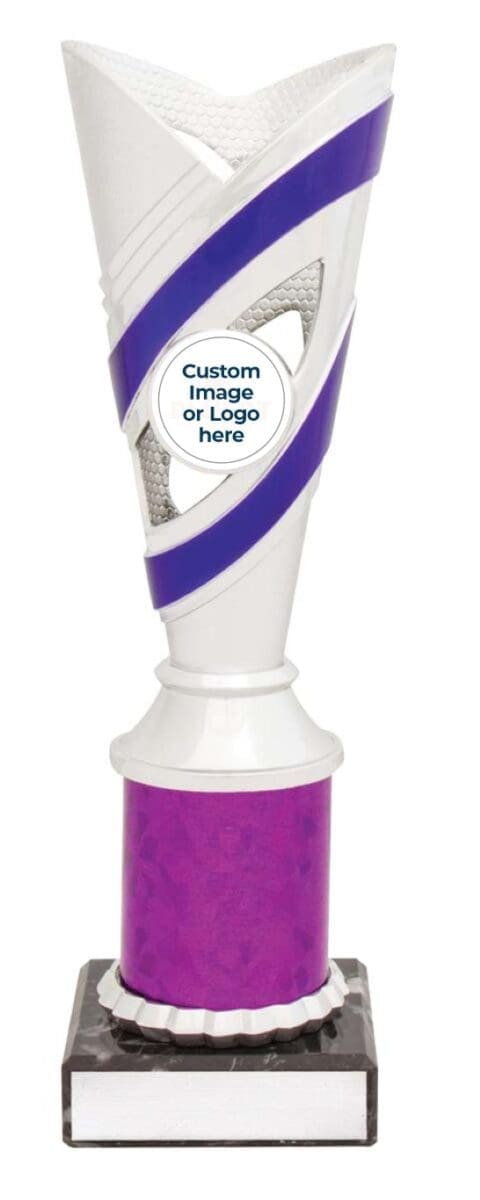 Contour Silver Purple Trophy Cup - Image 3