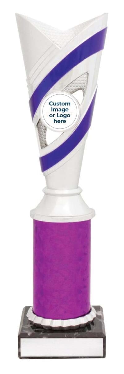 Contour Silver Purple Trophy Cup - Image 4