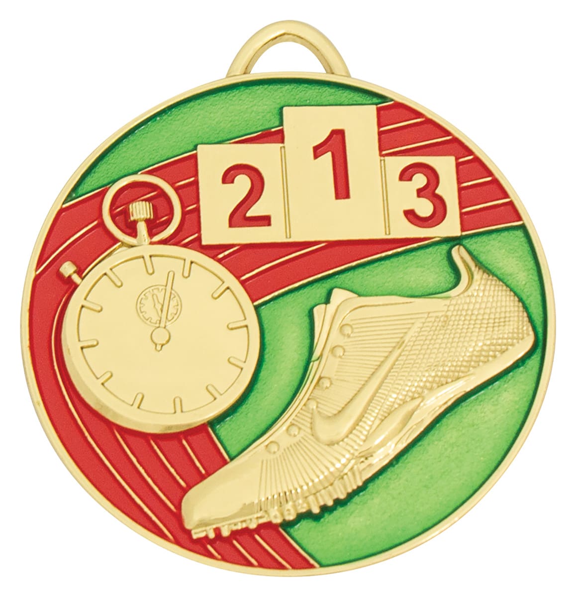 Colorant Painted Track Medal