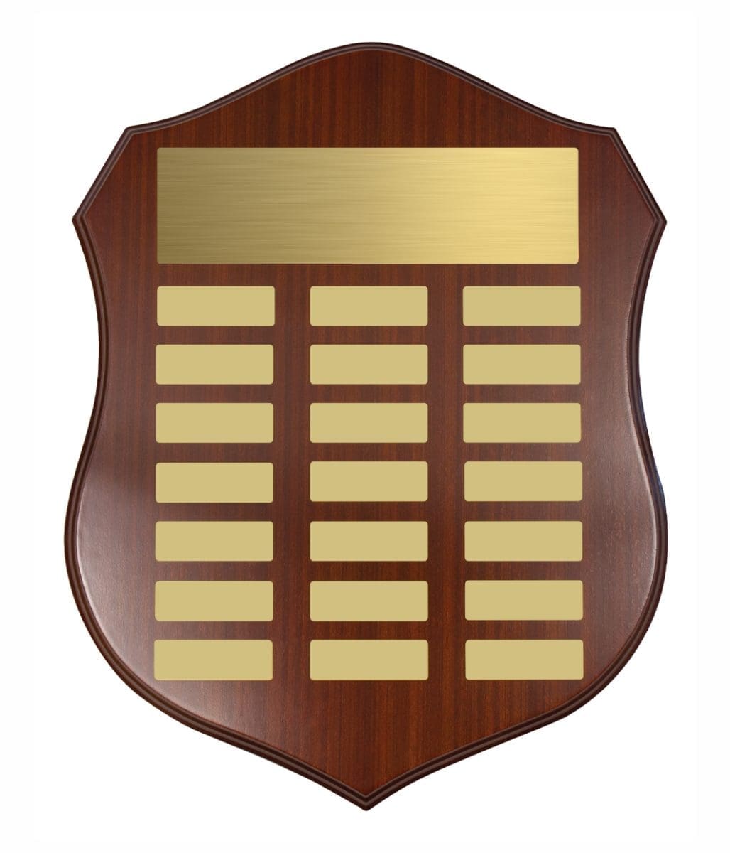 Distinction Colour Perpetual Gold Trophy Shield